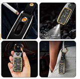Keychain Mini Watch With Compass & Lighter