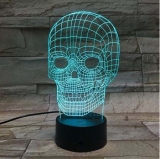 Skull 3D Illusion LED Lamp